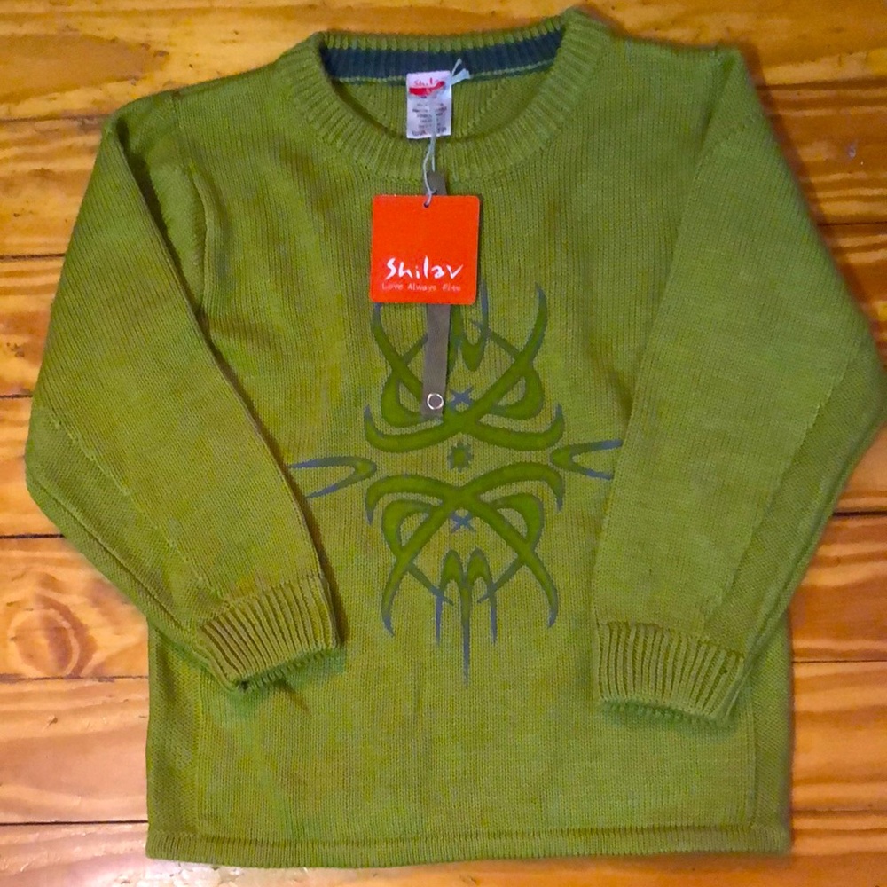 New with tags Shilav sweater size 5. Green.